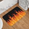 Custom Big Fire Orange Flames Doormat Anti-Slip Entrance Kitchen Bathroom Floor Door Mat Vintage Burning Flame Garden Carpet Rug