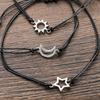 Sun Moon Star Card Bracelets Friendship Best Friends Rope Chain Engagement Gift Christmas Fashion Jewelry