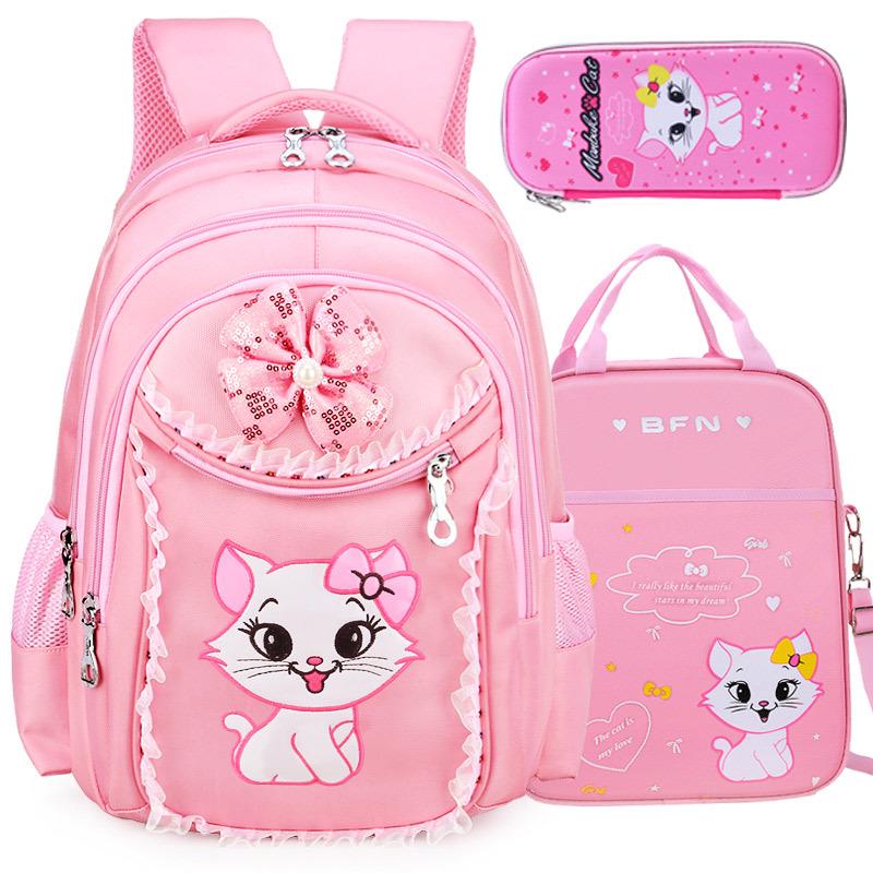 Korean Cute Princess Backpack for Girls, Grades 1-6, Ages 7-12