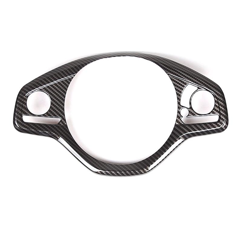 ABS Carbon Fiber/Red For Honda N-BOX JF3 JF4 2017- Car Steering Wheel Button Decorative Frame Car Interior Accessories