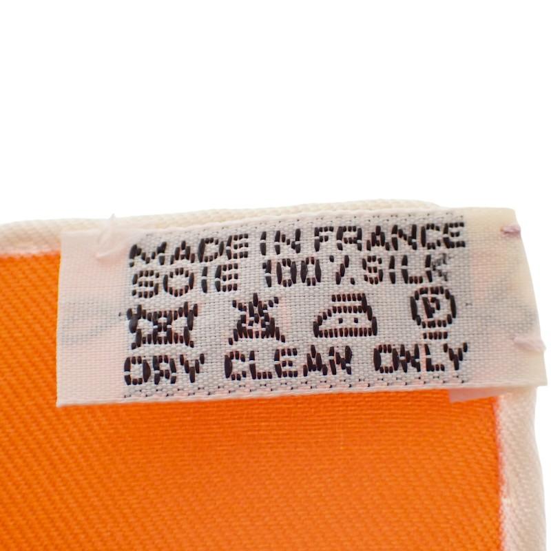 HERMES   scarf Orange silk Women