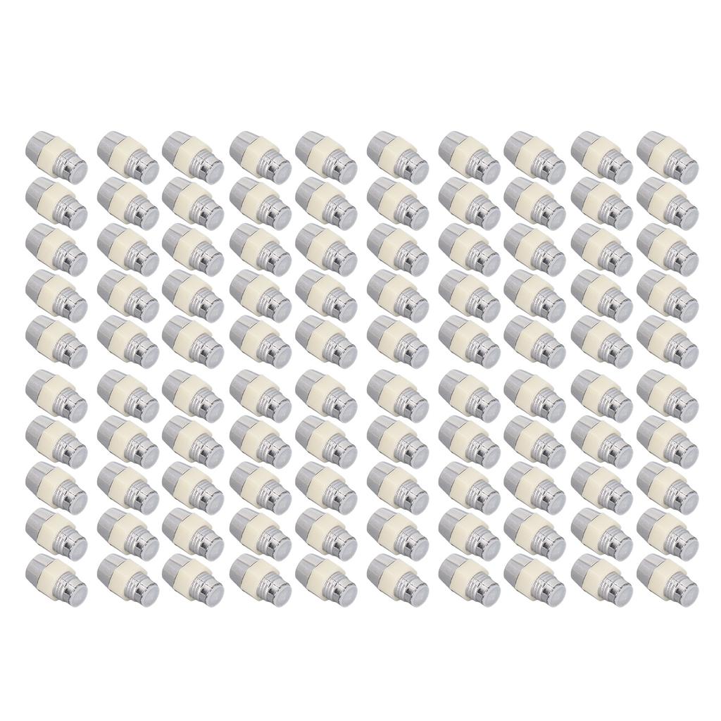 100 Sets LED Holder 5mm Plastic Light Emitting Diode Panel Mount Clip Accessory Set Kit Silver