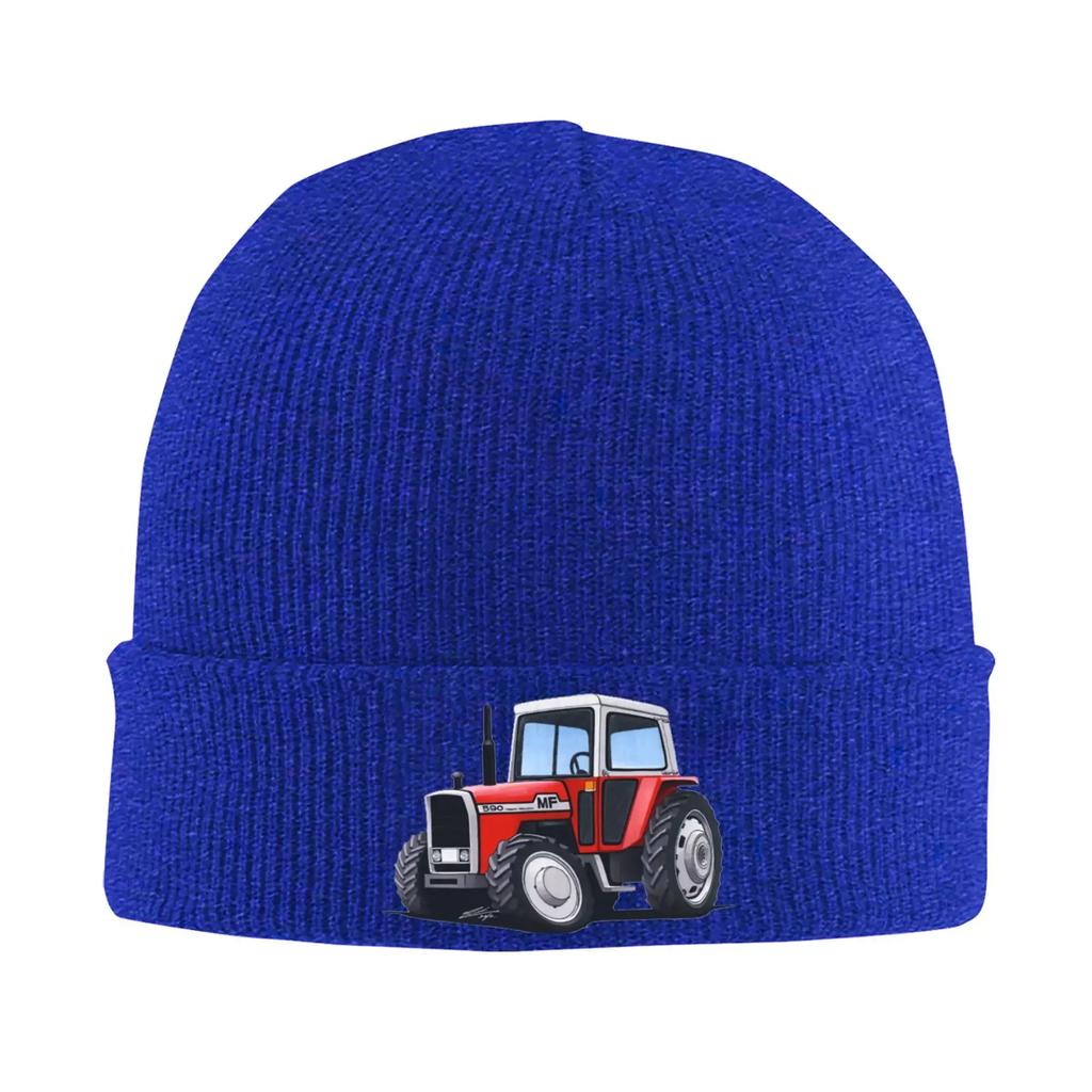 Custom Tractor Tractors MF Bonnet Hats Fashion Knitted Hat For Women Unisex Warm Winter Skullies Beanies Caps