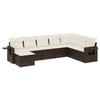 VidaXL Garden Lounge Set with Cushions 8 Pcs, Patio Sofas, Patio Furniture Set, Outdoor Furniture, Brown 3252900