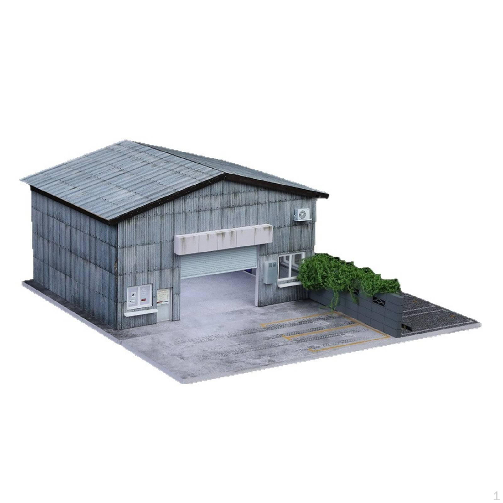 Factory Building Model 1:64 Scale Industrial Scene PVC Base Architectural for Display,