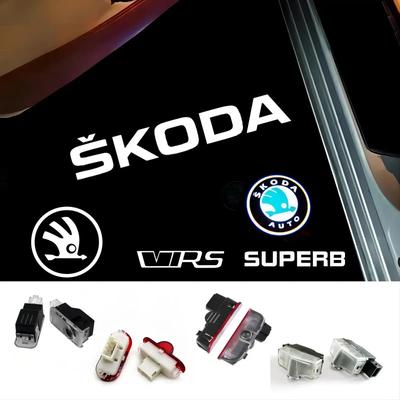 BBHY3 For VRS Kodiaq GT Superb 3V 3T B6 B8 Octavia 2 3 A5 A7 MK2 MK3 Karoq Car LED Door Logo Projector Light Accessories