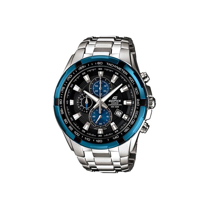 CASIO Men EDIFICE Black Watch EF-539D-1A2V EF-539D-1A2V Silver Strap