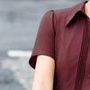 Pa Si Te Summer Lapel Short Sleeve Mid-Length Dress