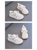 2025 Autumn Girls' White Skate Shoes - Versatile Soft Sole Sports Shoes for Older Kids