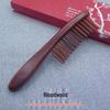 Purple Sandalwood Double Row Massage Comb with Green Sandalwood Hair Smoother and Engraved Portable Design