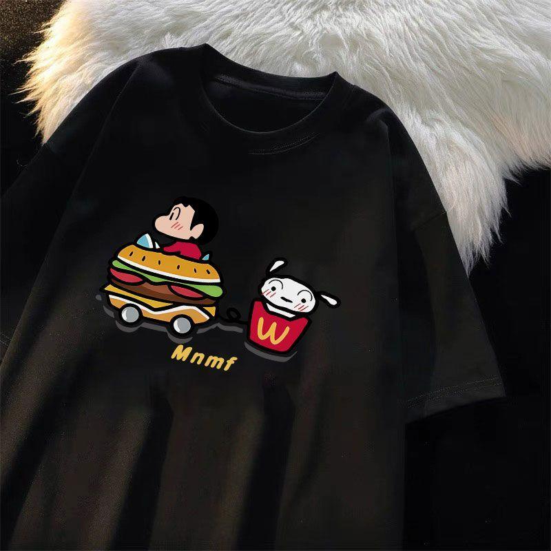 

Crayo.n Littl.e Новая японская аниме футболка из хлопка с принтом Милый стиль Женская футболка с коротким рукавом Индивидуальность Высококачественные топы 4XL