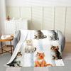 Purple Cow Print Blanket Soft Fleece Throw Modern Home Decor Cozy Living Room Sofa Bedding Gift for Women Girls