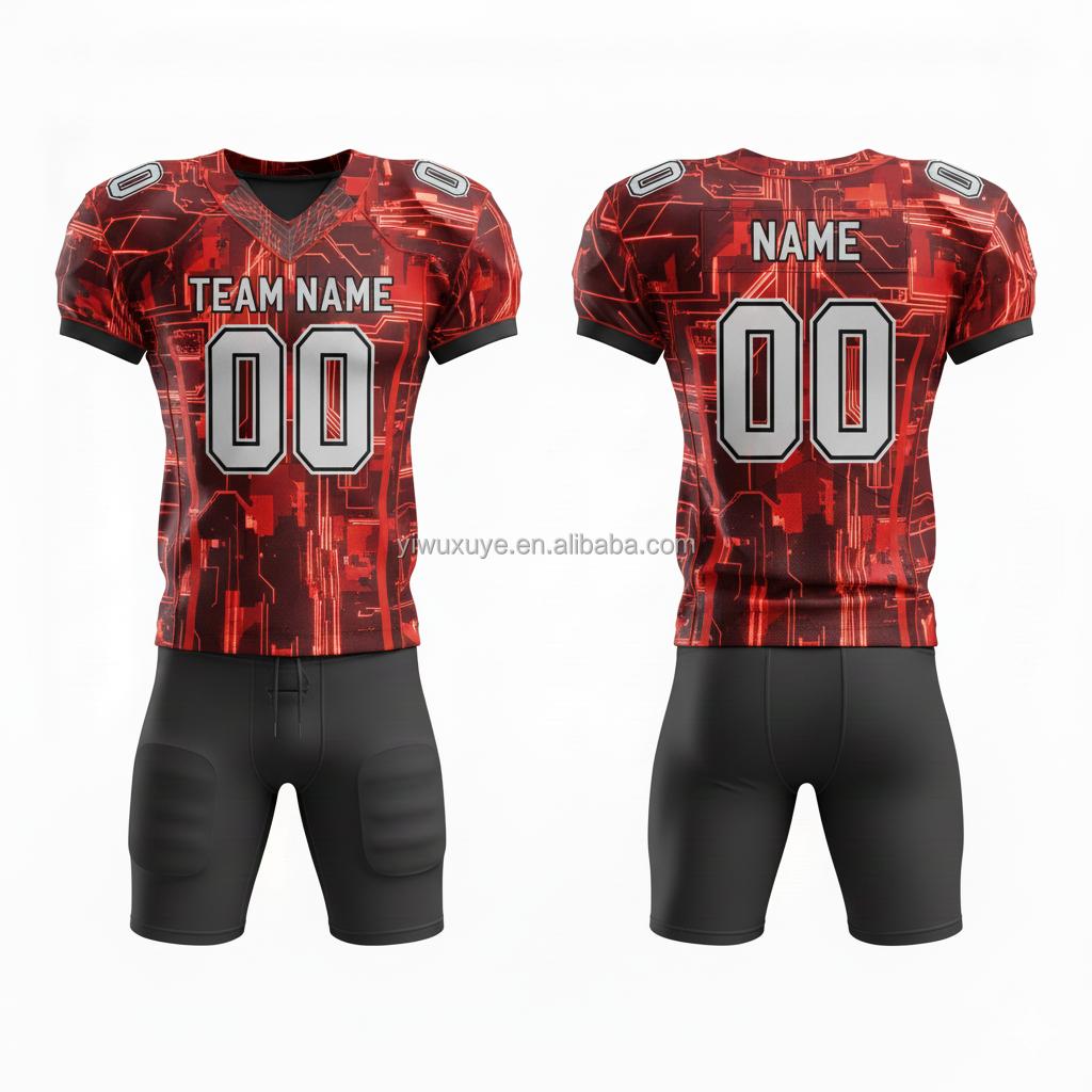 Pielāgots amerikāņu futbola formas tērps unisex