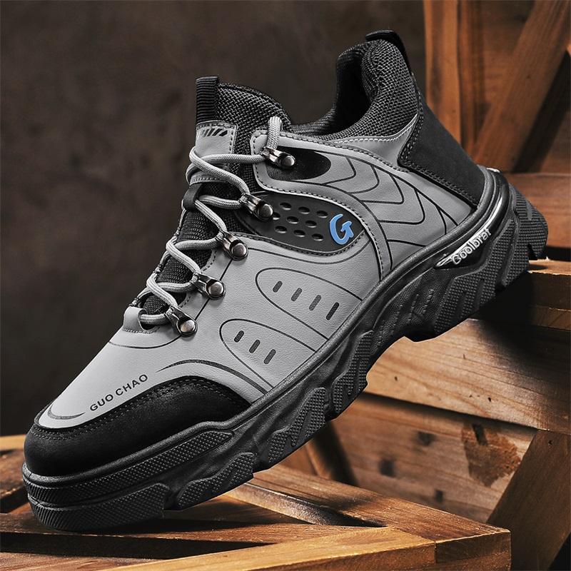 Outdoor Mens Hiking Trekking Shoes Male Walking Sneakers Mens Casual Shoes Wear-resistant Sports Shoes Lightweight Work Shoes