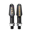 2Pcs Universal 9LED Motorcycle Turn Signal Indicator Light Blinker Double Sides Color Amber/Red/White