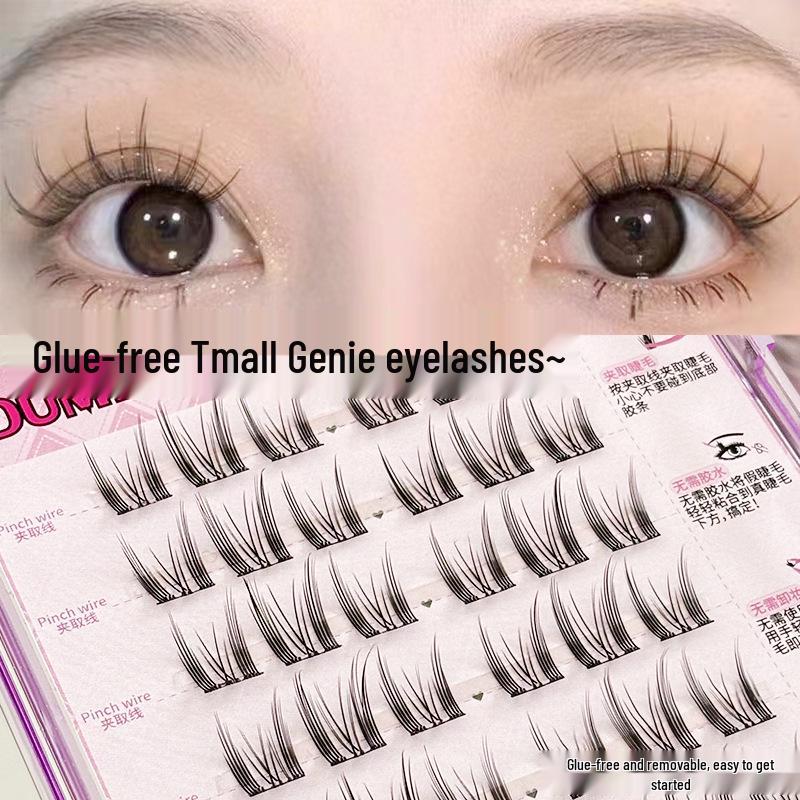 

12-Row Large Capacity Holiday Eyelash Book: Natural Thick Cat-Eye Elf Lashes