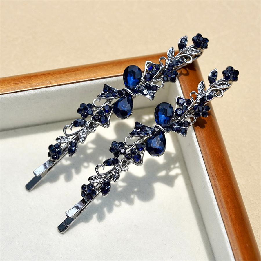 New Rhinestone Word Clip Hair Accessories Women's Side Clip Flower Bangs Clip Crystal Head Ornament Jewelry Korean