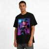Cyberpunk Dark Witch Print Top Futuristic Fluorescent Element Trendy Casual T-Shirt Pure Cotton T-shirt