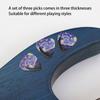 Set of 3 Thickness Guitar Picks Celluloid Plectrum Guitar Part for Ukulele Bass Electric Acoustic Guitars Performances