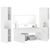 VidaXL Ensemble de meubles salle de bain 4 pcs blanc bois d'ingénierie, armoire de salle de bain, armoire de bain, 3308536