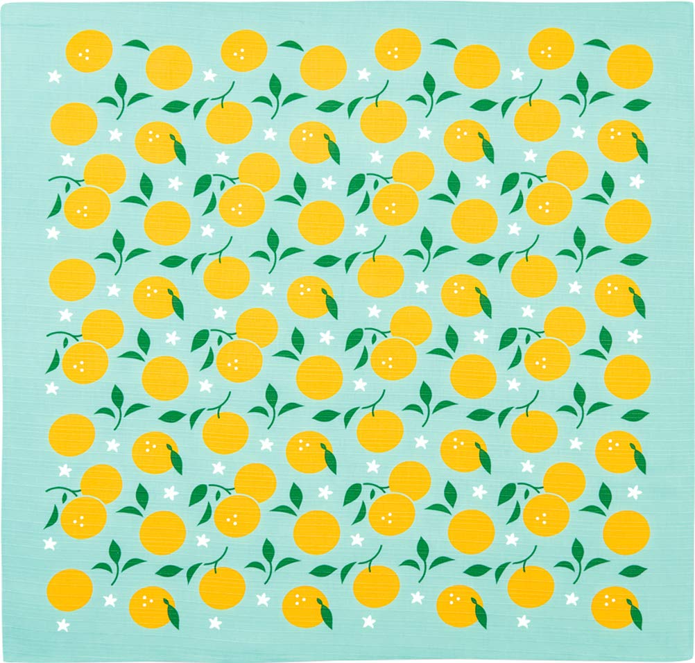 Miyamoto Furoshiki Large 70 x 70 Yuzu 6568 Japanese-made (wrapping cloth), "Okami-san's Furoshiki," cm, (citrus fruit) design,