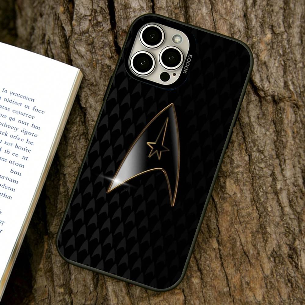 

S-Trek Space Theme Phone Case For iPhone 17,16,15,14,13,12,11 Plus,Pro Max,XS,Colored Silver Plated Inside Cover iPhone12ProMax