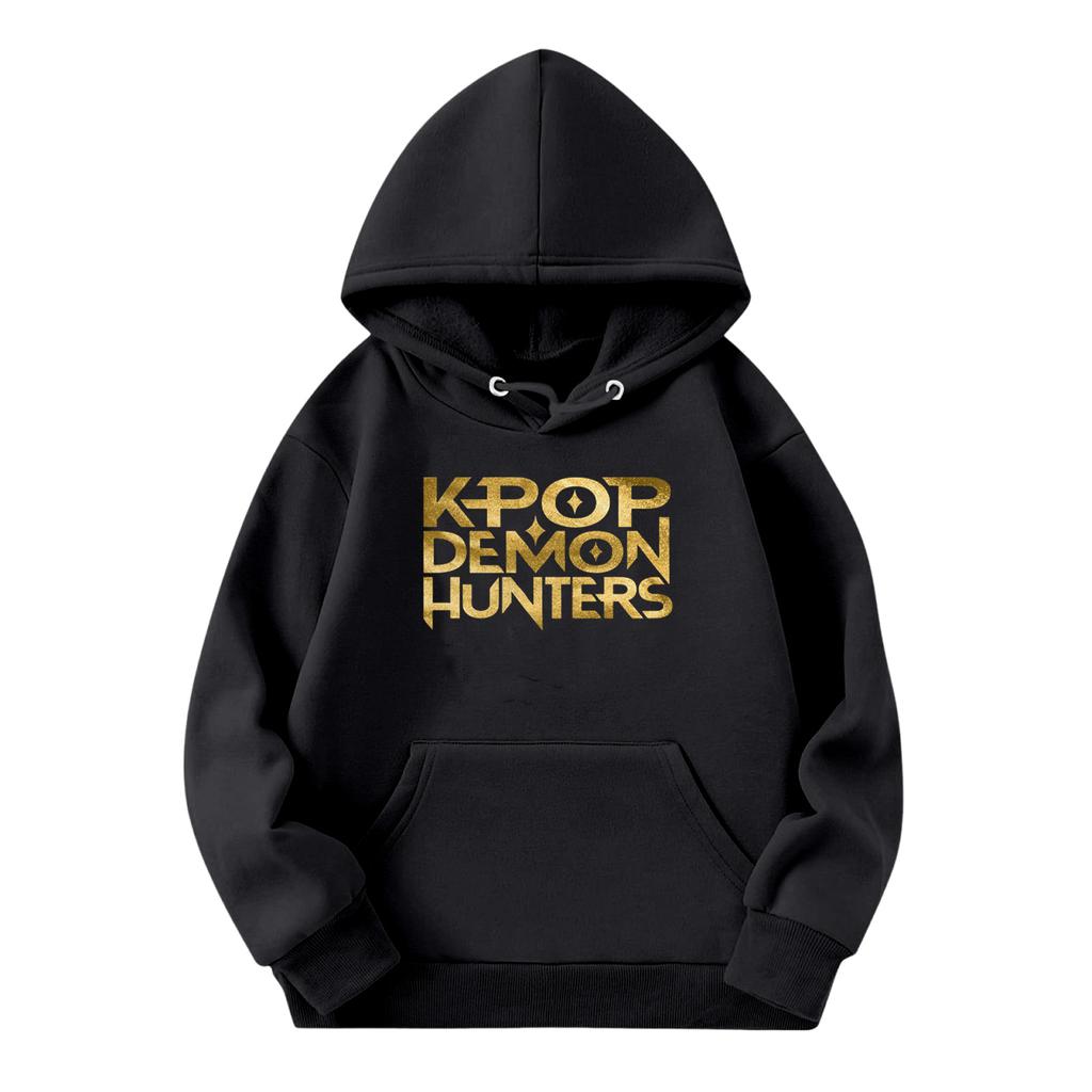 Child Fashion Lightweight Long Sleeve Pullover With Pockets  Print Hoodie