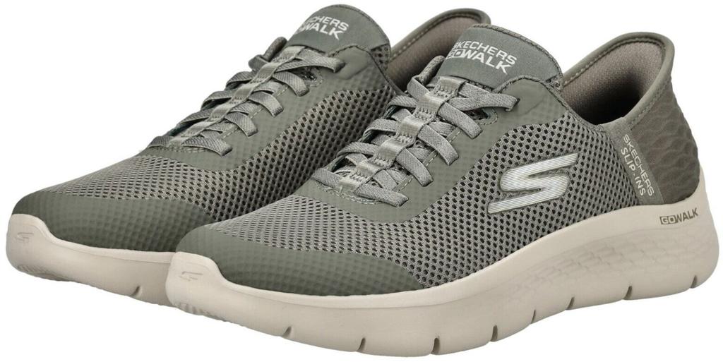 Non-slip Skechers Shoes: GO WALK Flex - Grand Entry Women (124836) Olive Green