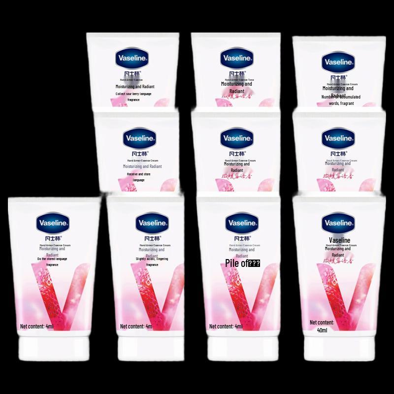 Vaseline Hand & Nail Essence Cream, Berry Fragrance, 10-Pack