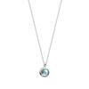 Trendy Blue Geometric Round Pendant Necklace for Women – Elegant, Versatile Clavicle Chain
