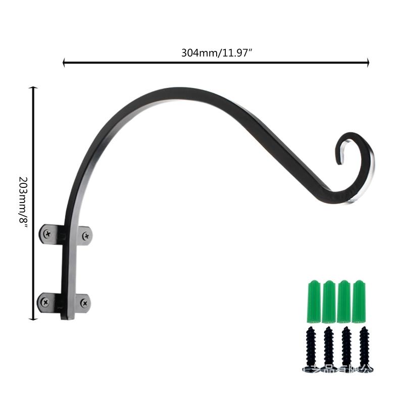 

Настенные крючки Черные кованые крючки Крючки для растений Наружные кованые крючки для подвешивания кормушек для птиц