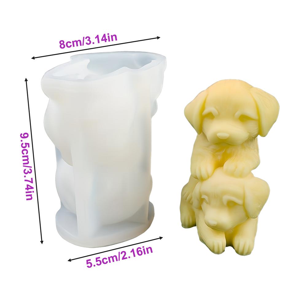 3D Katze und Hund Form Silikon Kerzenform DIY Niedliches Tier Kerzenherstellung Gips Seifenherstellung Seife Kerzenherstellung Zubehör