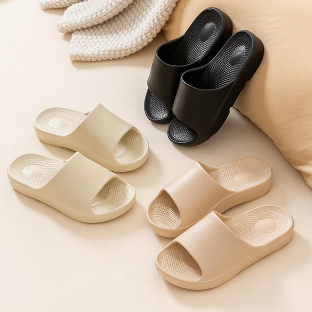 Fashion New EVA Slippers for Women's Summer Home Use Simple Indoor Slippers Soft Bottom Anti Slip Shower Slipper for Mens Mens Shoes