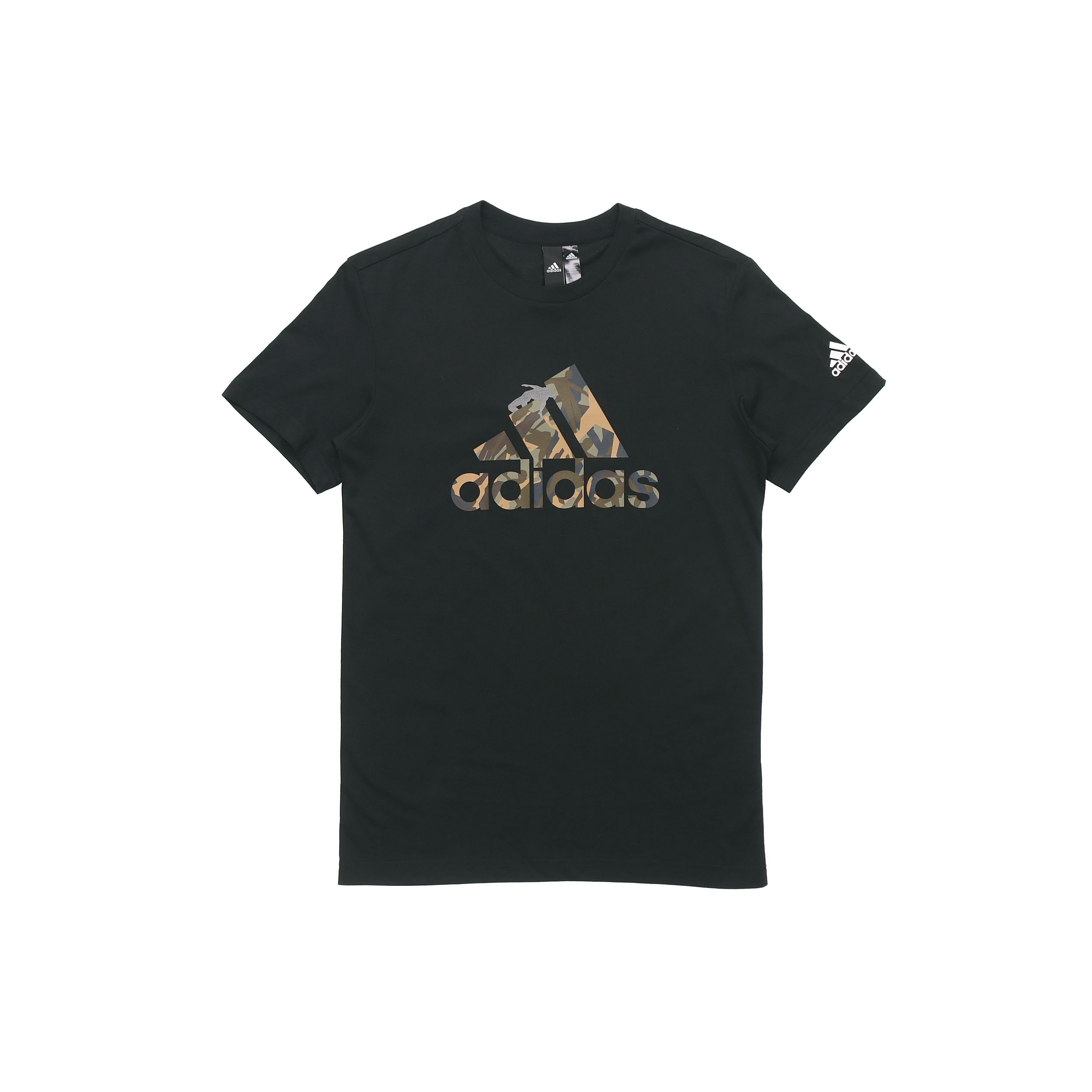 

Adidas Камуфляжная футболка с коротким рукавом Мужские топы Черные FT2821