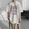 Unisexs Cotton Tshirts White 5XL Unisexs Oversized T Shirt Summer Casual Wear Letter Anime Print Tee Shirts for Unisex Male Clothes