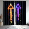 Game Controller and Button Design Print Drapes Room Darkening Window Curtains Home Decor,Rod Pocket Blackout Curtains Bedroom