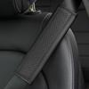 1pc PU Leather Embossed Car Seat Belt Shoulder Cover Decompression Comfort Car Accessories Safety Belt Protective Cover