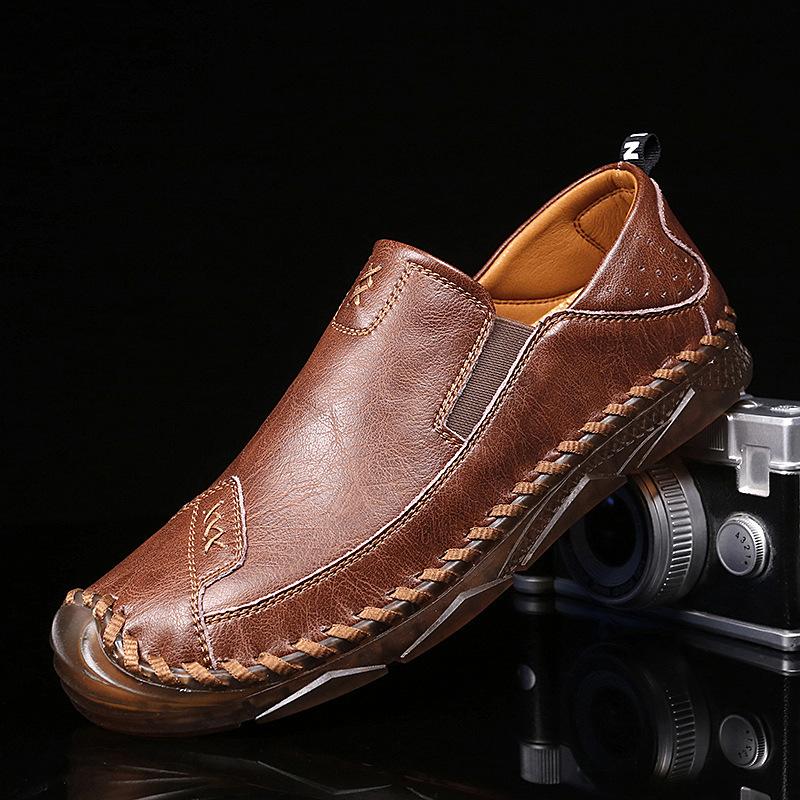 Men Shoes Casual Leather Hand Sewn Men Sneakers Breathable Driving Shoes Designer Men's Loafers Fashion Moccasins Zapatos Hombre