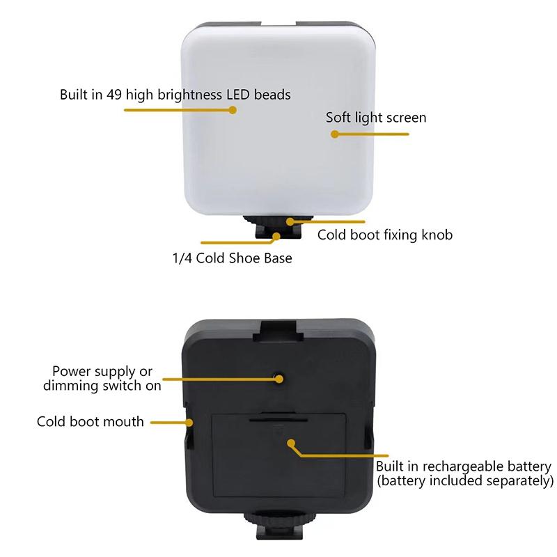 Kapesní RGB výplňové světlo Přenosné LED světlo Video Mini Telefonní výplňové světlo Smartphone Selfie Nastavitelné RGB světlo s klipem zdarma