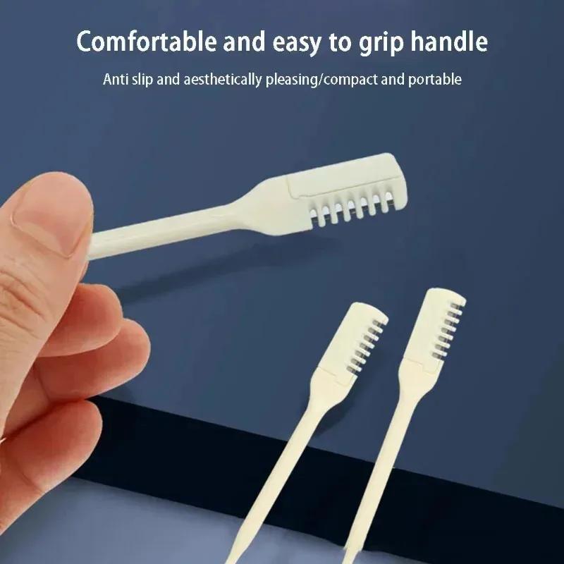5/10-Pack 360° Rotating Nose Hair Trimmer & Eyebrow Grooming Kit - 2-in-1 Manual Operation for Precise Trimming, Unisex Design