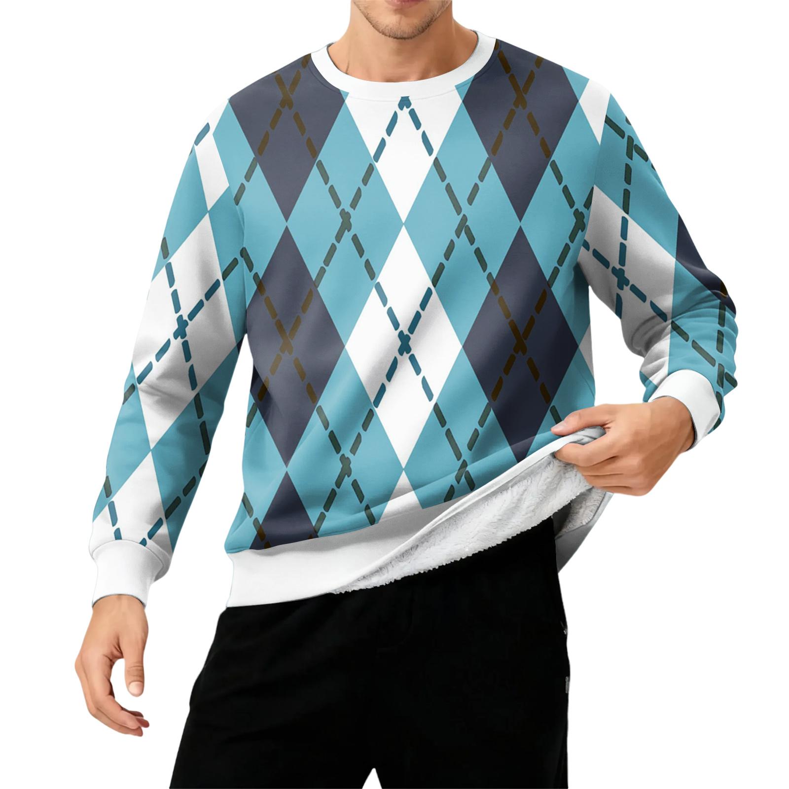 

Мужской свитшот с круглым вырезом, на флисовой подкладке, плотный, однотонный XL небесно-голубой