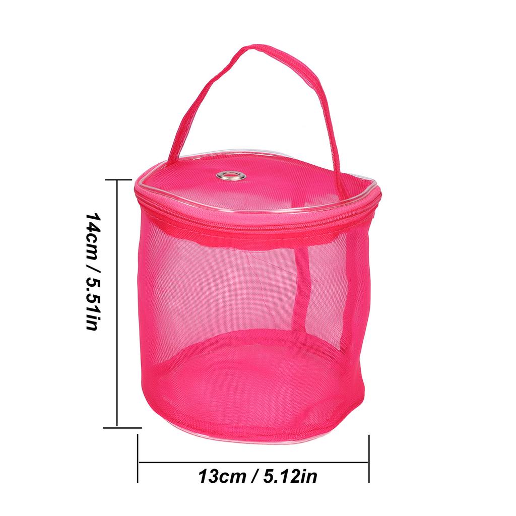 Cesta de Costura Alça Portátil Espaço Amplo Design de Malha Nylon Ampla Aplicação Bolsa de Tricô