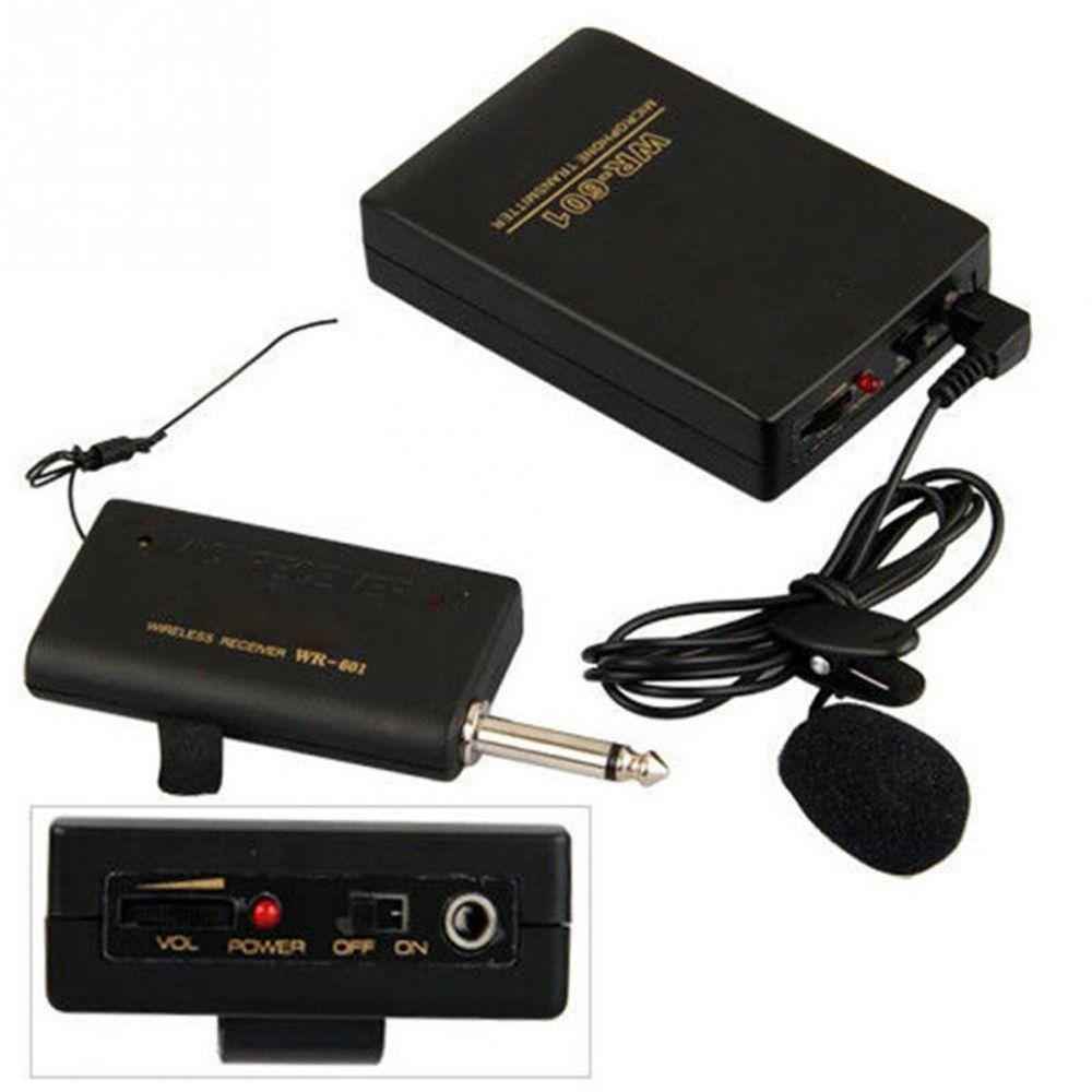 Portable Speech Speaker Clip Mic System Lavalier Lapel Wireless Microphone FM Transmitter Receiver
