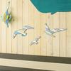 3Pcs/Set Wooden Seagull Wall Decoration Farmhouse Rustic Nautical Sea Bird Wall Art Sculpture Home Living Room Bathroom Wall Decorative Sign