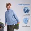 ASK JUNIOR Boys' Half-Placket Brushed Long Sleeve T-Shirt