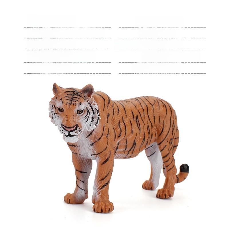 Authentic Forest Animal Pvc Tiger Figurine With Detailed Design For Nature Scene Decoration