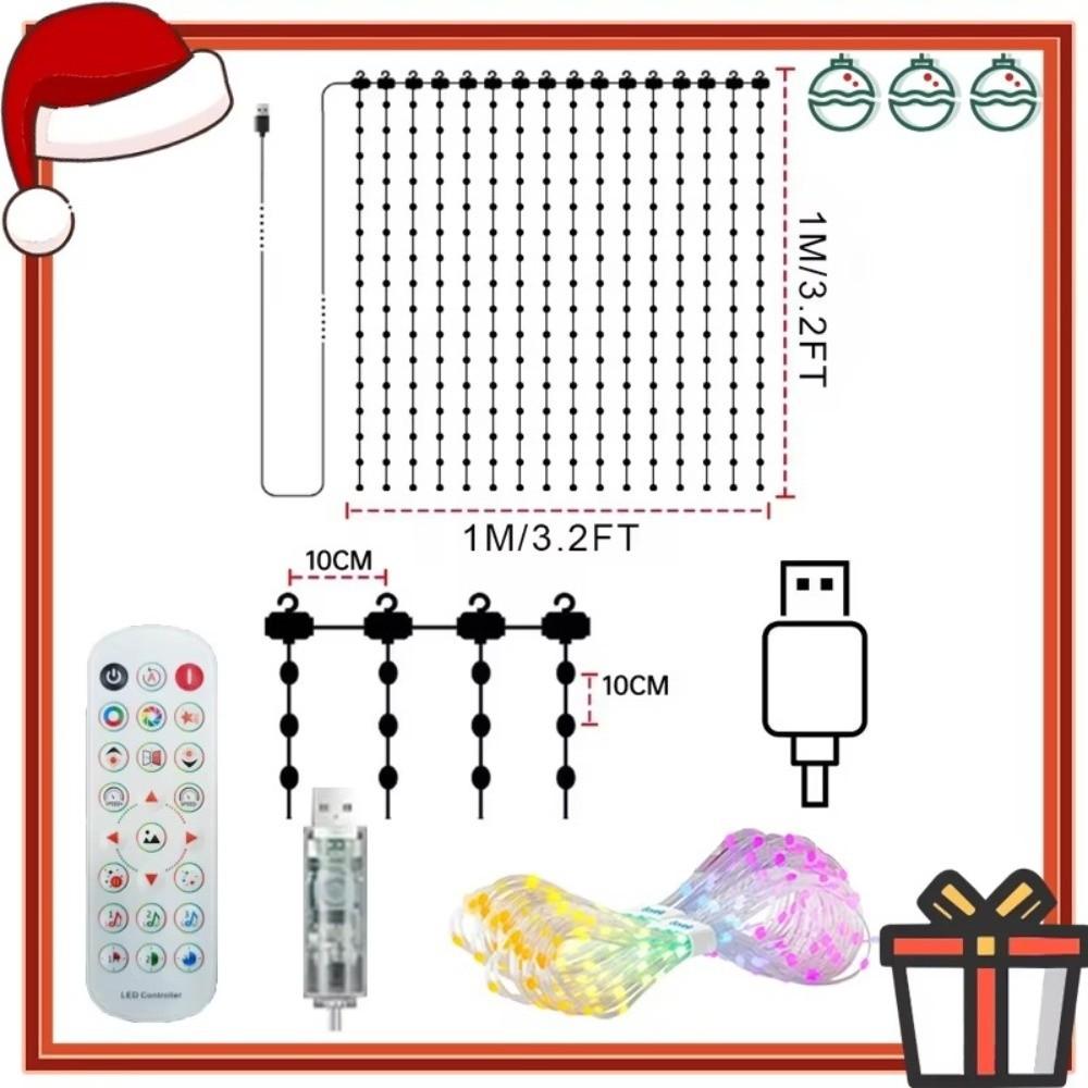 RGB Smart Curtain Lights Music Sync LED Party Lights New DIY Pattern Lights  for Valentine's Day