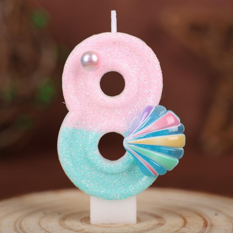 Birthday Candle Digital One-year-old Cake Atmosphere Decoration Scene Diy Handmade Digital Candle 0-9