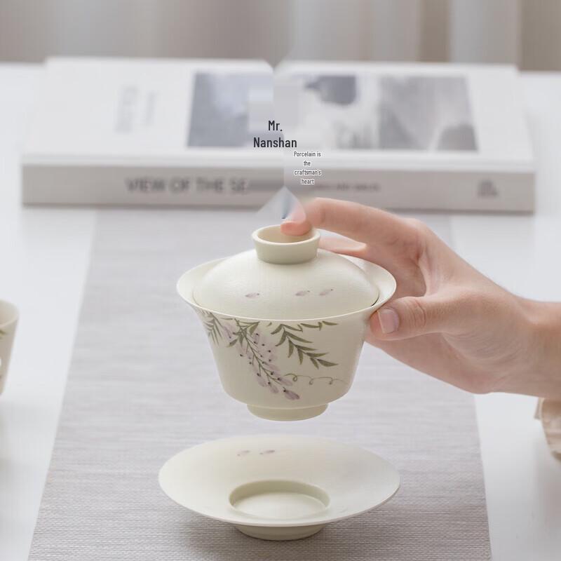 Hand-painted Ceramic Sancai Gaiwan