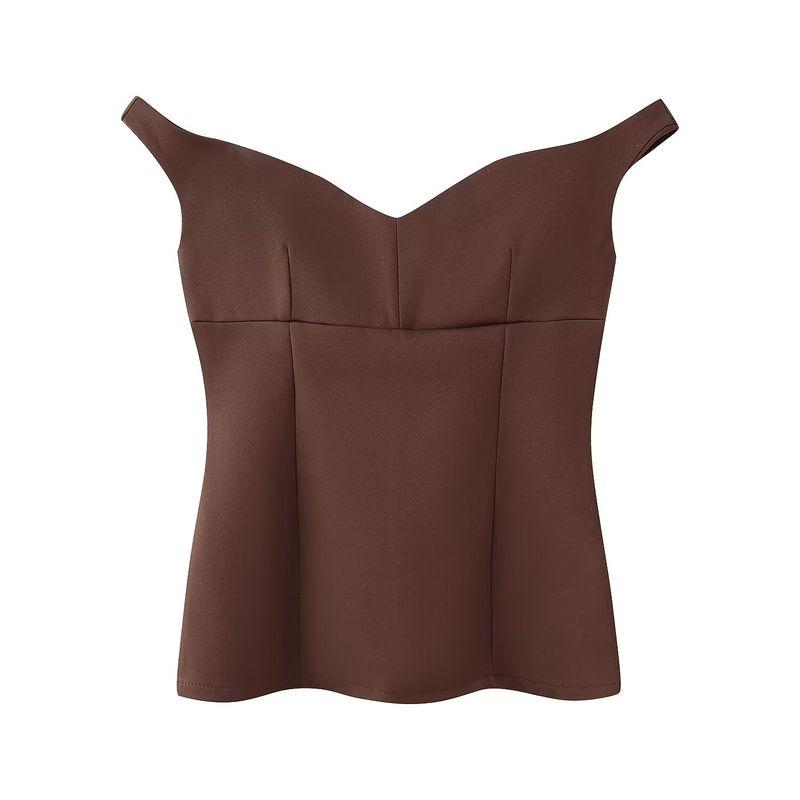 Kaslead New Arrival Women's Clothing Fashion Style Fashion V-neck off-Shoulder Top and Trousers 5070004 5070005